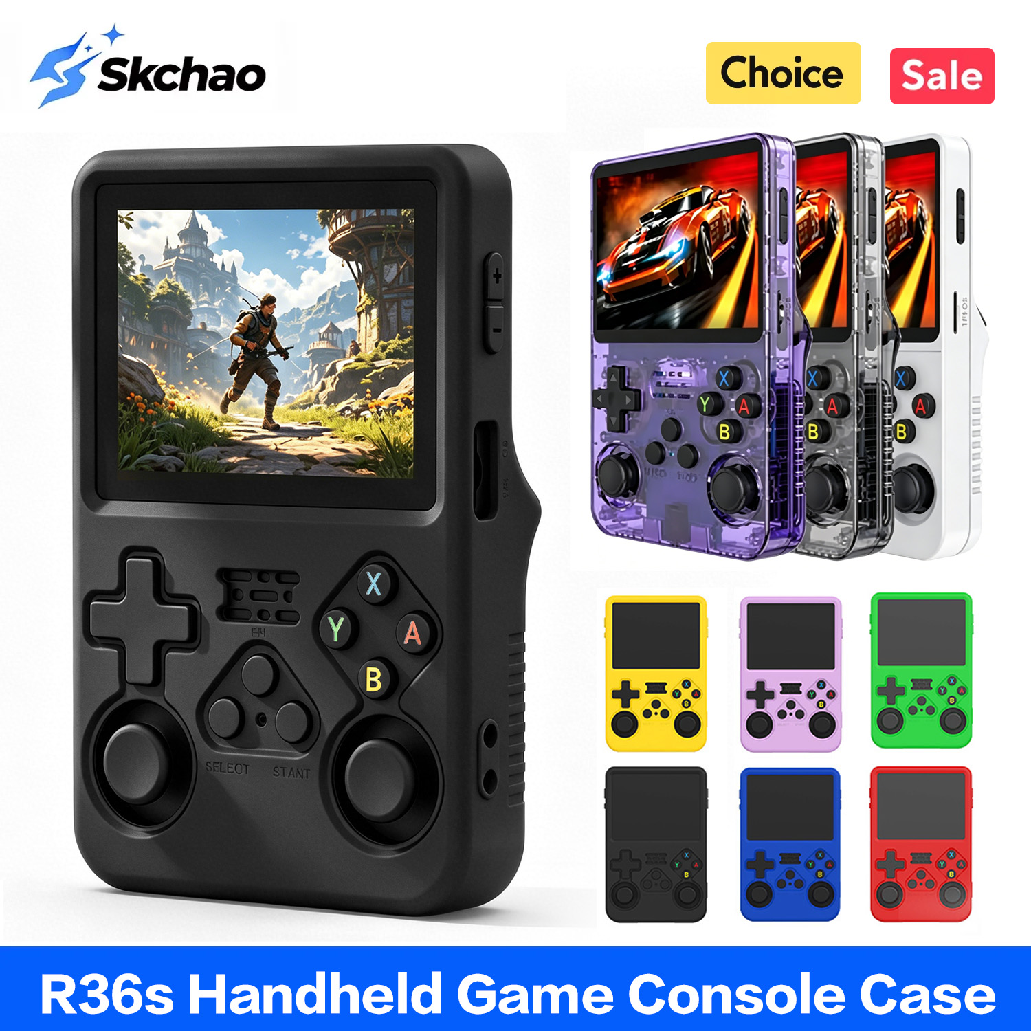Retro Handheld Game Console R36S - Защитный чехол R36s для R36S, силиконовый,