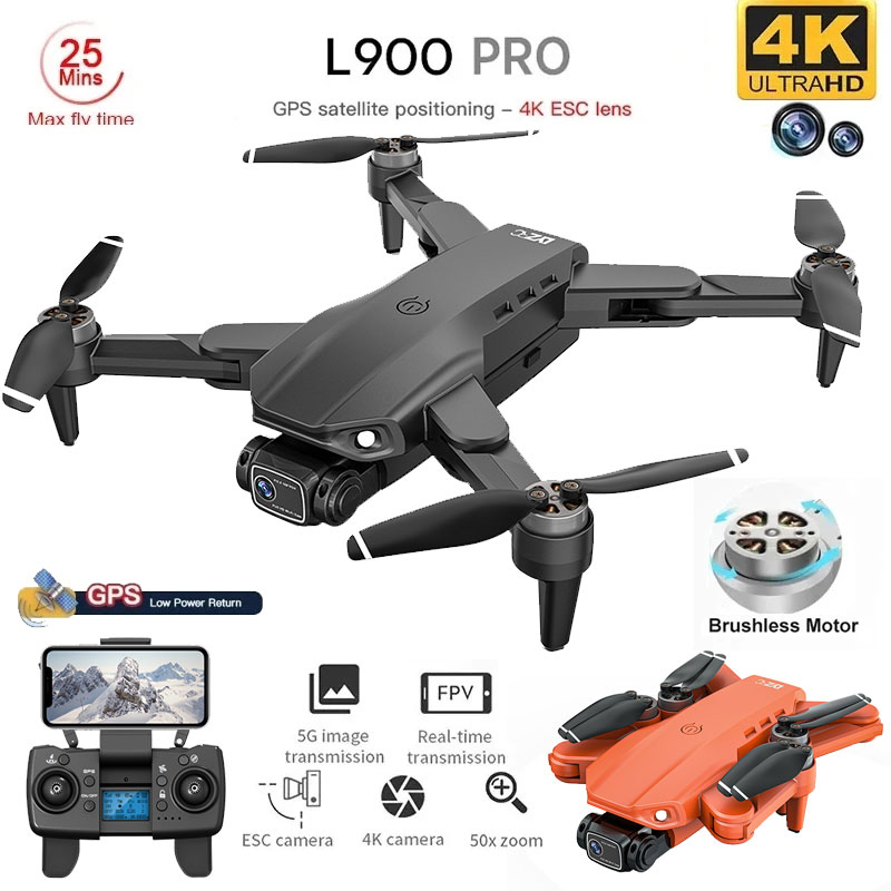 Квадрокоптер L900 Pro складной – обзор и цена Fpv Brushless Rc Drone 4K