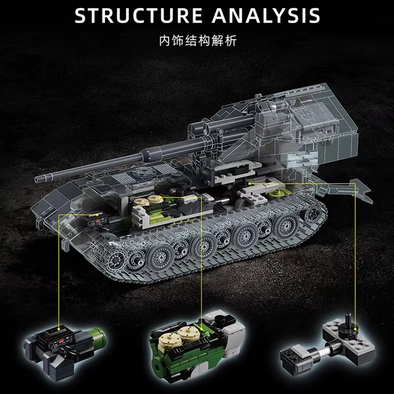 97017 2036 деталей, модель тан – обзор и цена Lego Compatible Military Tank